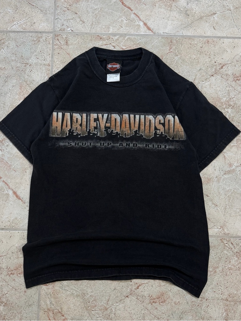 Harley-Davidson Black Tee with Bronze Gradient Logo